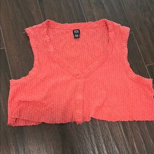 Women's Coral Sleeveless Top